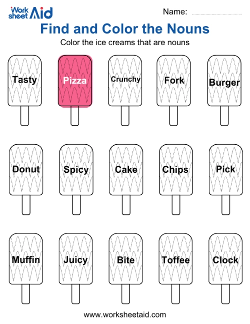 Find and Color the Nouns