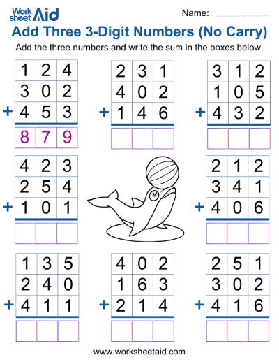Add Three 3-Digit Numbers