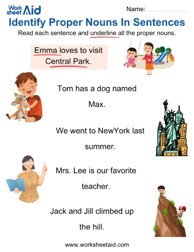 Identify Proper Nouns In Sentences