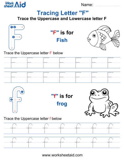 Letter F Tracing Worksheets