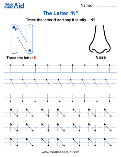 Letter N Worksheets Preschool