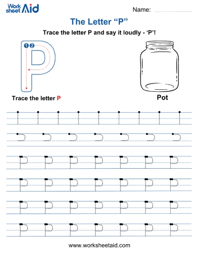 Letter P Worksheets Preschool