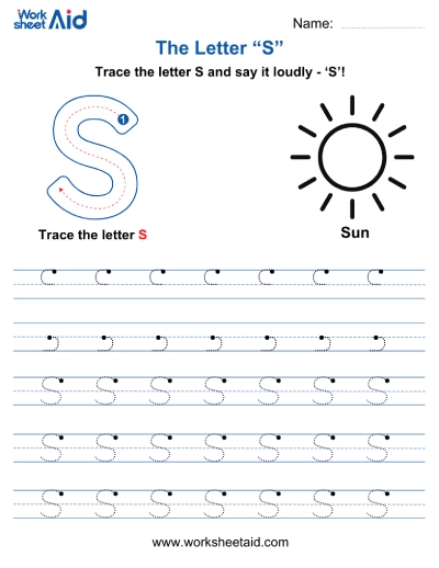 Letter S Worksheets Preschool