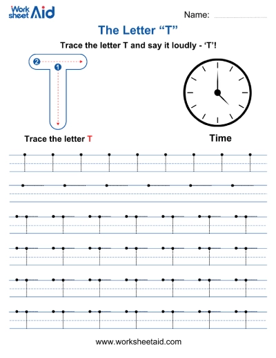 Letter T Worksheets Preschool