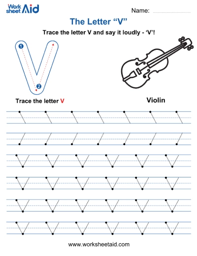 Letter V Worksheets Preschool