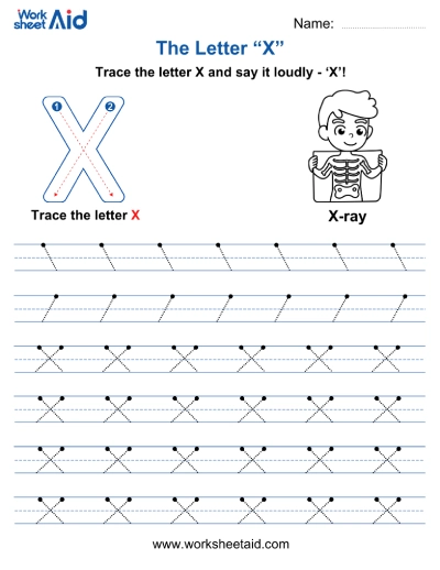Letter X Worksheets Preschool
