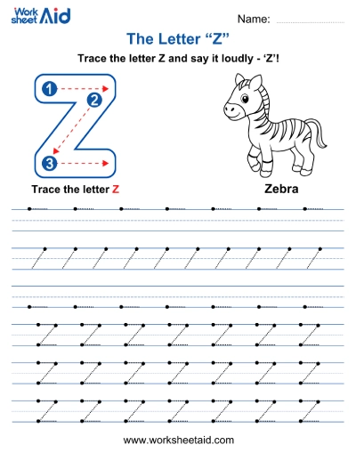 Letter Z Worksheets Preschool