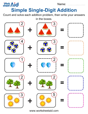 Simple Single-Digit Addition