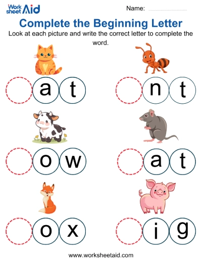 Beginning Letter Word Completion