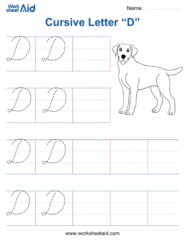 cursive letter d