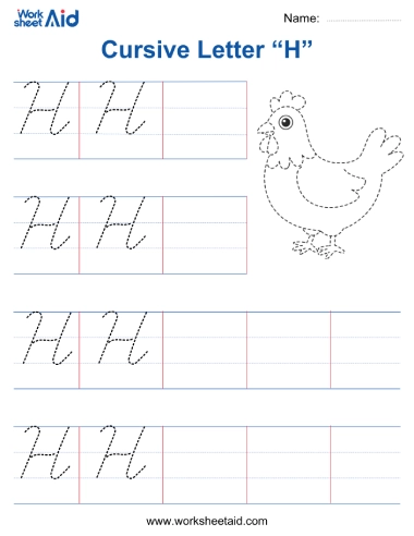 cursive letter h