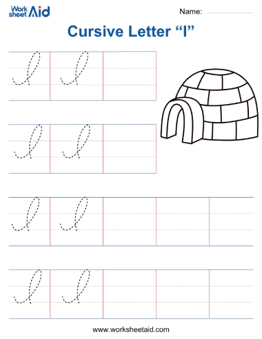 cursive letter i