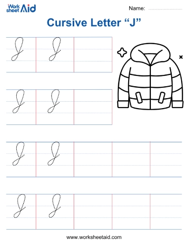 cursive letter j