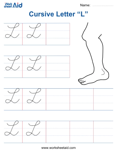 cursive letter l