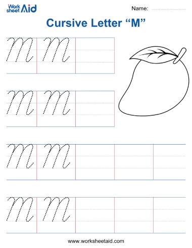 cursive letter m