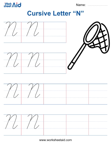 cursive letter n