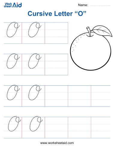 cursive letter o
