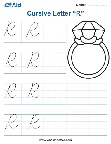 cursive letter r