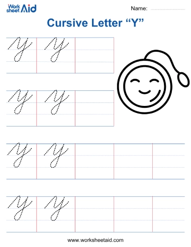 cursive letter y