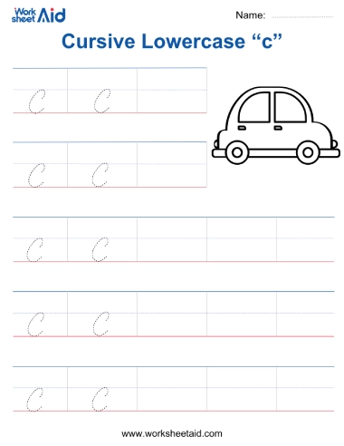 cursive lowercase c