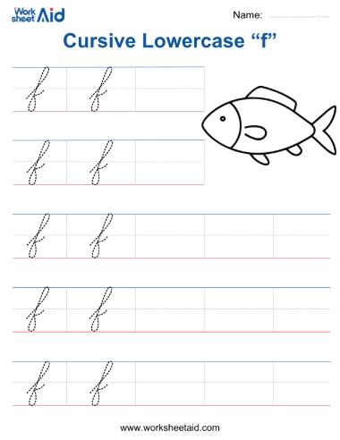 cursive lowercase f