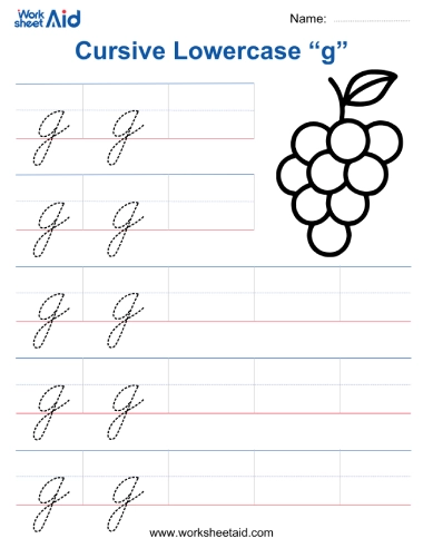 cursive lowercase g