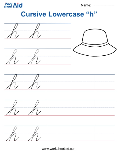 cursive lowercase h