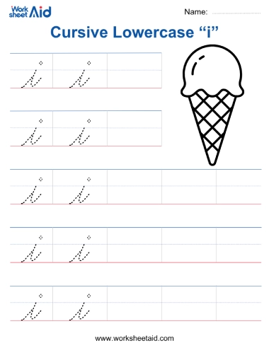 cursive lowercase i