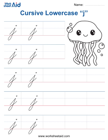 cursive lowercase j