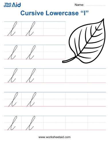 cursive lowercase l