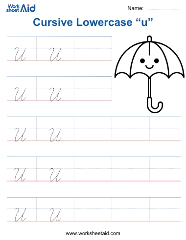 cursive lowercase u