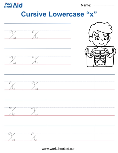 cursive lowercase x